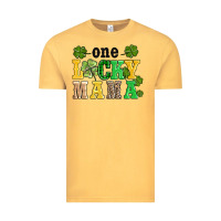 Vintage Mustard one lucky mama Vintage Tee - AdoDesignShop