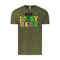 Vintage Olive one lucky mama Vintage Tee - AdoDesignShop