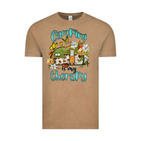 Vintage Coffee camping is my therapy Vintage Tee - BarkalooDesign