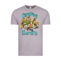 Vintage Zinc camping is my therapy Vintage Tee - BarkalooDesign