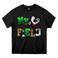 Black my heart is on that field soccer Heavy Core Tee - Zillion Design Studio