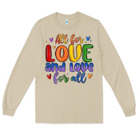 Mushroom all for love and love for all Long Sleeve Tee - MaliasSmallBusiness