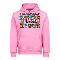 Fuchsia Pink i don't need your attitude i brought my own olivia Urban Hoodie - OliviaCreatesArt