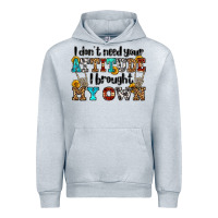Heather Grey i don't need your attitude i brought my own olivia Urban Hoodie - OliviaCreatesArt