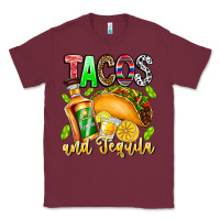 Burgundy Tacos And Tequila Classic Tee - CowhideDigitalArt