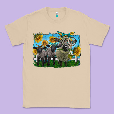 Cute Hempshire Sheep Family Classic Tee Designed By Lillyallendesigns