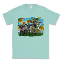 Seafoam cute hempshire sheep family Classic Tee - LillyAllenDesigns