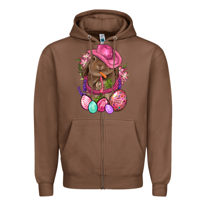 Cowboy Rabbit Easter Zipper Hoodie by BundleAndBundleShop | Teevron