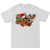 Dove Grey christmas joy highland cow Premium Tee - CowhideDigitalArt