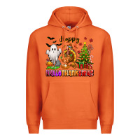 Carrot Happy Hallothanksmas with ghost turkey and tree Premium Hoodie - texasbilliewilder