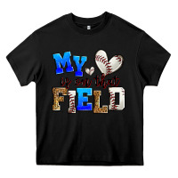 Black my heart is on that field baseball Heavy Core Tee - Zillion Design Studio