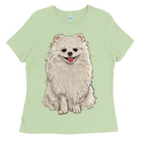 Matcha white pomeranian Ladies Tee - RanaPortraitStore