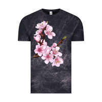 Cloud Black Peach Blossom Vintage Tee - LillyAllenDesigns