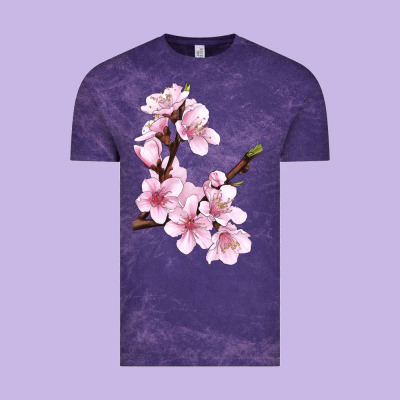 Peach Blossom Vintage Tee Designed By Lillyallendesigns
