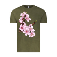 Vintage Olive Peach Blossom Vintage Tee - LillyAllenDesigns