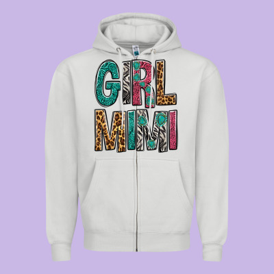 Girl Mimi Zipper Hoodie Designed By Bundleandbundleshop