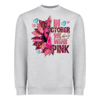 Heather Grey In october we wear pink Heavyweight Sweatshirt - NancyCooperArtShop