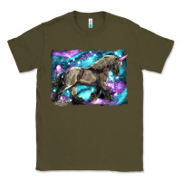 Army Green black unicorn Classic Tee - LillyAllenDesigns