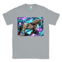 Heather Grey black unicorn Classic Tee - LillyAllenDesigns
