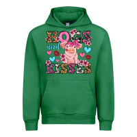 Emerald hogs and kisses pig  olivia Urban Hoodie - OliviaCreatesArt