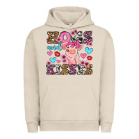 Pigment French Oak hogs and kisses pig  olivia Urban Hoodie - OliviaCreatesArt