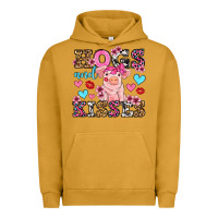 Pigment Peanut Butter hogs and kisses pig  olivia Urban Hoodie - OliviaCreatesArt