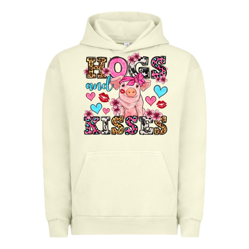 Hogs And Kisses Pig  Olivia Urban Hoodie by OliviaCreatesArt | Teevron