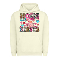 Pigment Pistachio hogs and kisses pig  olivia Urban Hoodie - OliviaCreatesArt