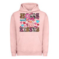 Pigment Salmon hogs and kisses pig  olivia Urban Hoodie - OliviaCreatesArt