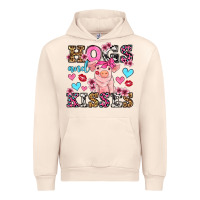 Sandshell hogs and kisses pig  olivia Urban Hoodie - OliviaCreatesArt