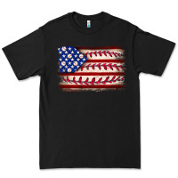 Black Baseball American flag Premium Tee - Neo Western