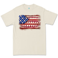 Bone Baseball American flag Premium Tee - Neo Western