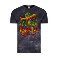 Cloud Black let's fiesta mexican hat Vintage Tee - BarkalooDesign