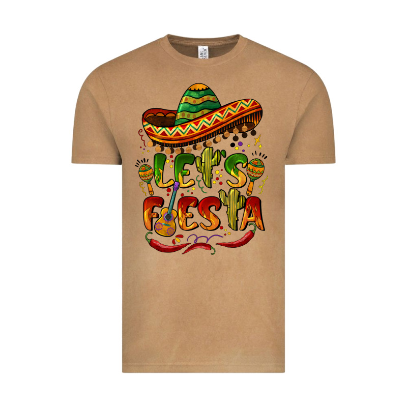 Let's Fiesta Mexican Hat Vintage Tee by BarkalooDesign | Teevron