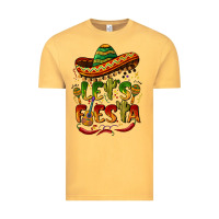Vintage Mustard let's fiesta mexican hat Vintage Tee - BarkalooDesign
