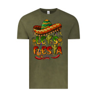 Vintage Olive let's fiesta mexican hat Vintage Tee - BarkalooDesign
