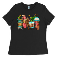 Black cowgirl coffee cups Ladies Tee - Zillion Design Studio