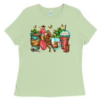 Matcha cowgirl coffee cups Ladies Tee - Zillion Design Studio