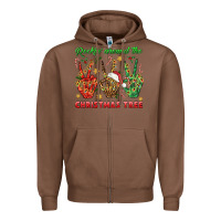 Chestnut Rockin' Around The Christmas Tree Zipper Hoodie - BundleAndBundleShop