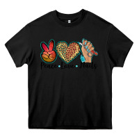 Black peace love nails Heavy Core Tee - BarkalooDesign