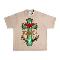 French Oak cross faith Urban Heavy Tee - BarkalooDesign