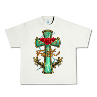 Pistachio cross faith Urban Heavy Tee - BarkalooDesign