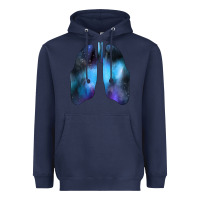 Navy white lungs Heavyweight Hoodie - Bettercallsaul