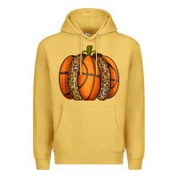 Antique Gold Basketball Pumpkin Premium Hoodie - texasbilliewilder