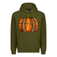 Army Green Basketball Pumpkin Premium Hoodie - texasbilliewilder
