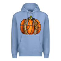 Colony Blue Basketball Pumpkin Premium Hoodie - texasbilliewilder
