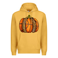 Mustard Basketball Pumpkin Premium Hoodie - texasbilliewilder