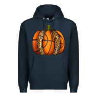 Navy Basketball Pumpkin Premium Hoodie - texasbilliewilder
