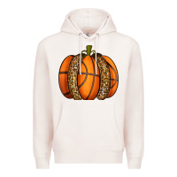 Pale Pink Basketball Pumpkin Premium Hoodie - texasbilliewilder