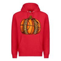 Red Basketball Pumpkin Premium Hoodie - texasbilliewilder